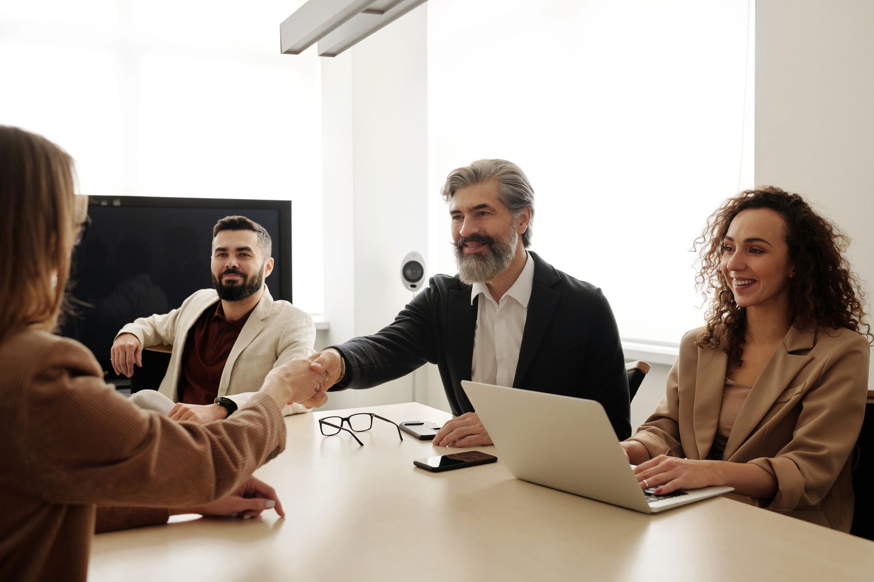 Business consulting partnership meeting